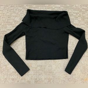 Black off-shoulder top